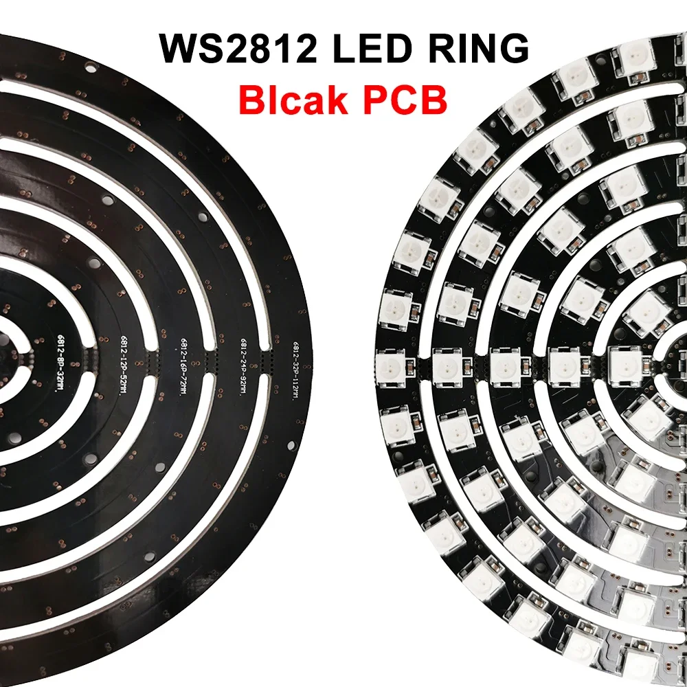 WS2812B DIY Led Ring 60 To 241 Pixels Individually Addressable 3Pin WS2812IC Built-in 5050 RGB Round Modules Circle Arduino DC5V