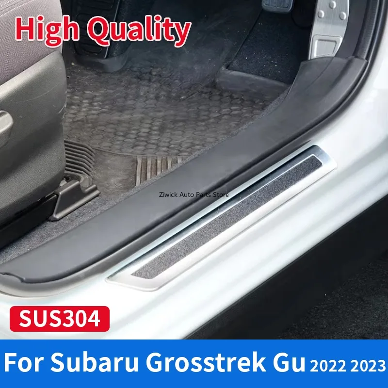 High Quality Car Styling Internal Accessories 4 PCS Lower Door Sill Scuff Plate for Subaru Crosstrek Gu 2022 2023