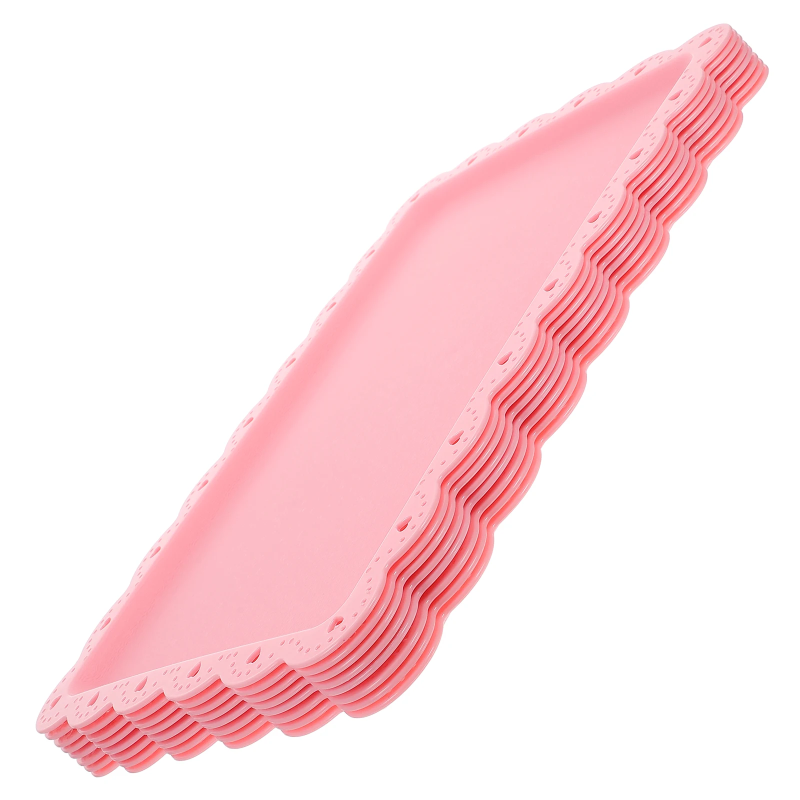 

8pcs Decorative Tray Appetizer Plates Household Serving Fruit Rectangle Stylish Plastic Trays Snack Plate Party Dishes