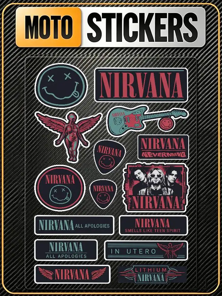 NirvA-nA- Waterproof Vinyl Long Lasting Waterproof Reflective Sticker Scratch Conceal Fit Motorcycle Car Helmet Fridge Decals