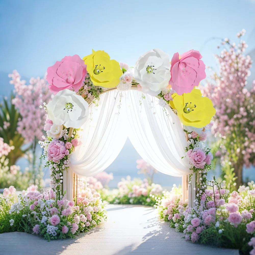 

Цветы мака из пенопласта 50-70 см, свадебные украшения, вечерние украшения для торгового центра, гигантские искусственные цветы для фотографии