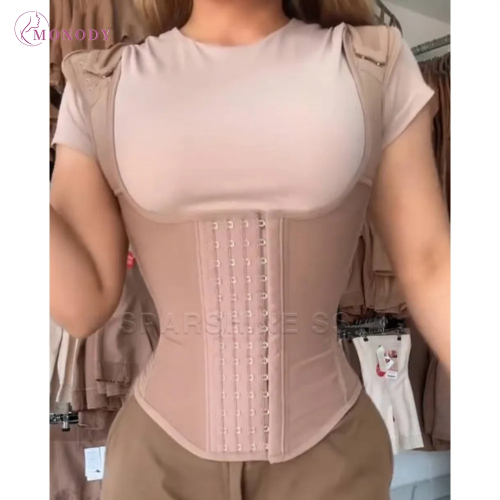 

Fajas Colombians Корсет для тренировки талии с контролем живота для женщин Корректирующее белье с регулируемым крючком идеально подходит для тренировок в тренажерном зале, бега