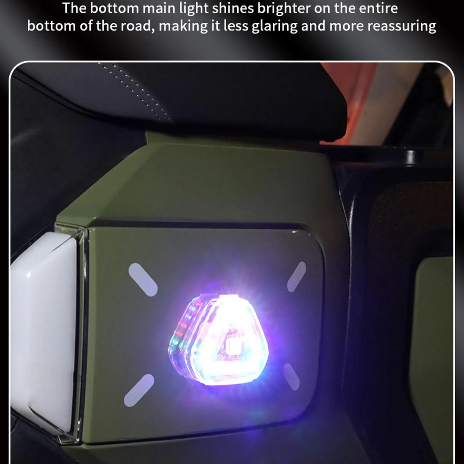 Car Strobe Light Warning Flash Strobe Light Wireless Solar Charging Triangular Shape Lamp for Drone Motorcycle Aircraft Vehicle
