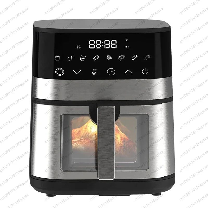 Freidora de aire, venta al por mayor, freidora eléctrica de gran capacidad, horno doméstico, inteligente, Visual, multifuncional, patatas fritas