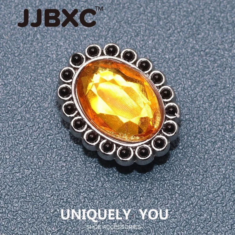 JJBXC metal CHARM Shoe Buckle Shoe Accessories metal Gem Diamond Shoes Flower DIY Fashion Shoes Accessories