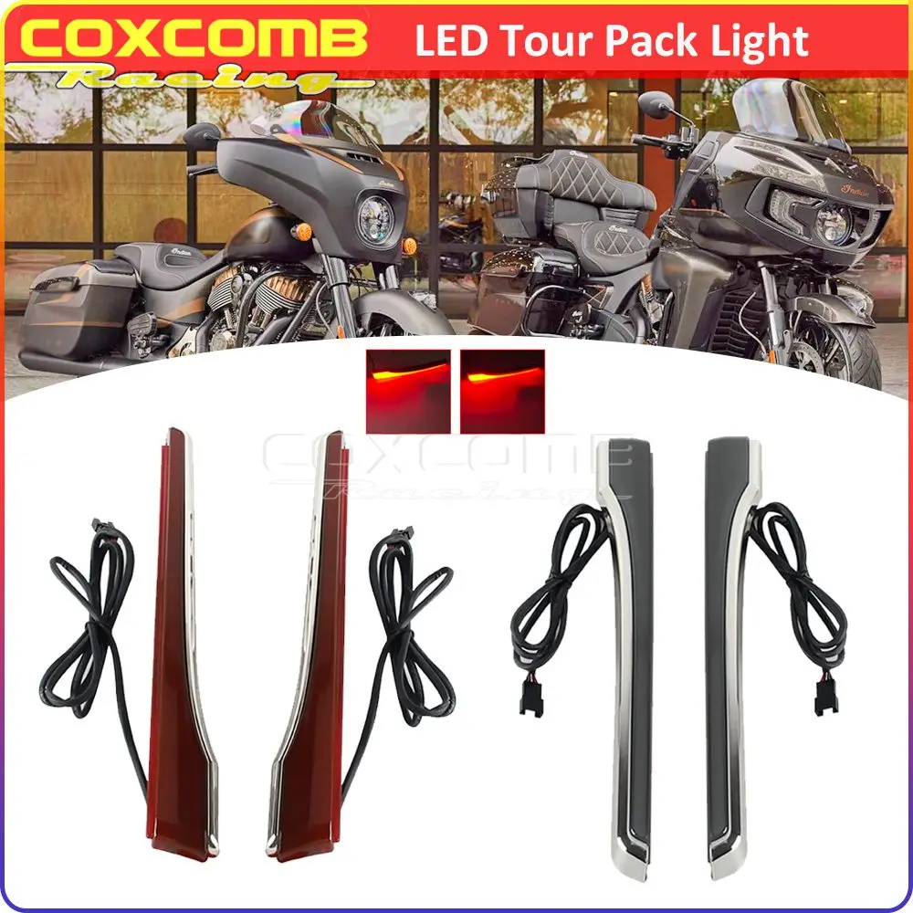 Motorcycle LED Light Tour Luggage Pack Trunk Accent Side Marker Lamp For Indian Challenger Pursuit Elite Dark Horse Limited 2023