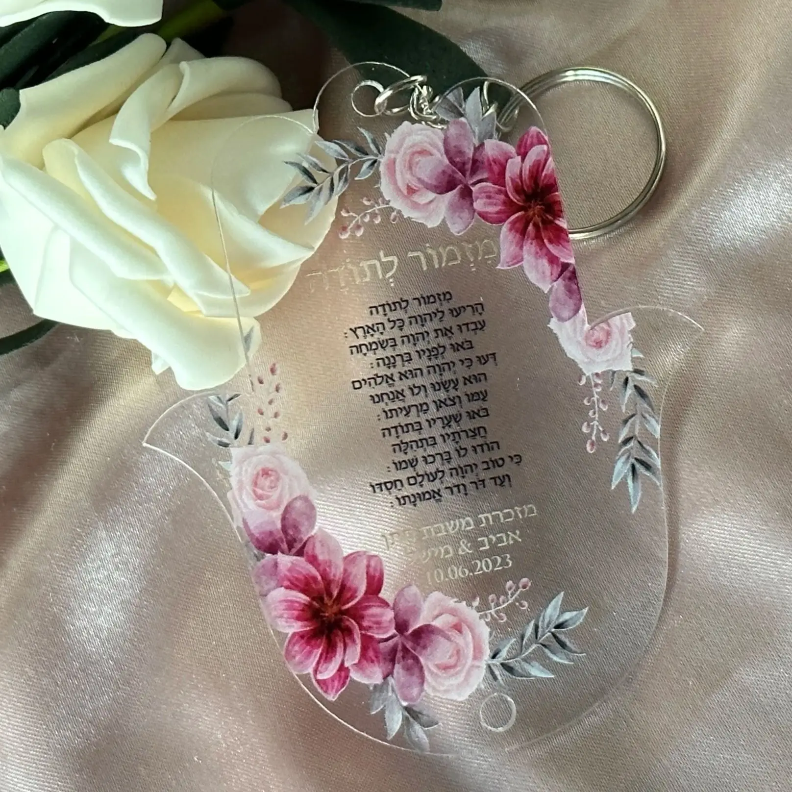 10 قطع همسة شفافة مع حلقة رئيسية، يد فاطمة، همسة صلاة الطريق، دعوة نعمة شفافة لتزيين هدايا الحفلات