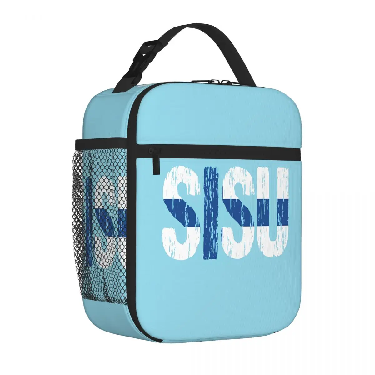 Bestselling Sisu Finnish Flag Distressed Rainbow Print Bento Bag Staff Lunch Insulated Lunch Pouch