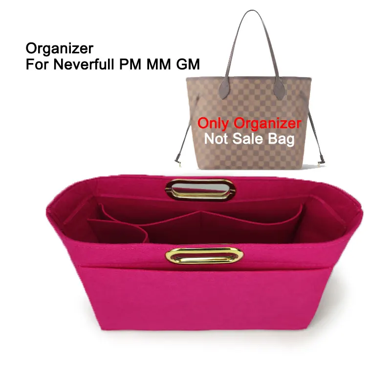 

Handle Cup Holder Travel Inner Pouch Portable Cosmetic Bag, For Neverfull PM MM GM Handbag Tote Bag Organizer Insert Purse Liner