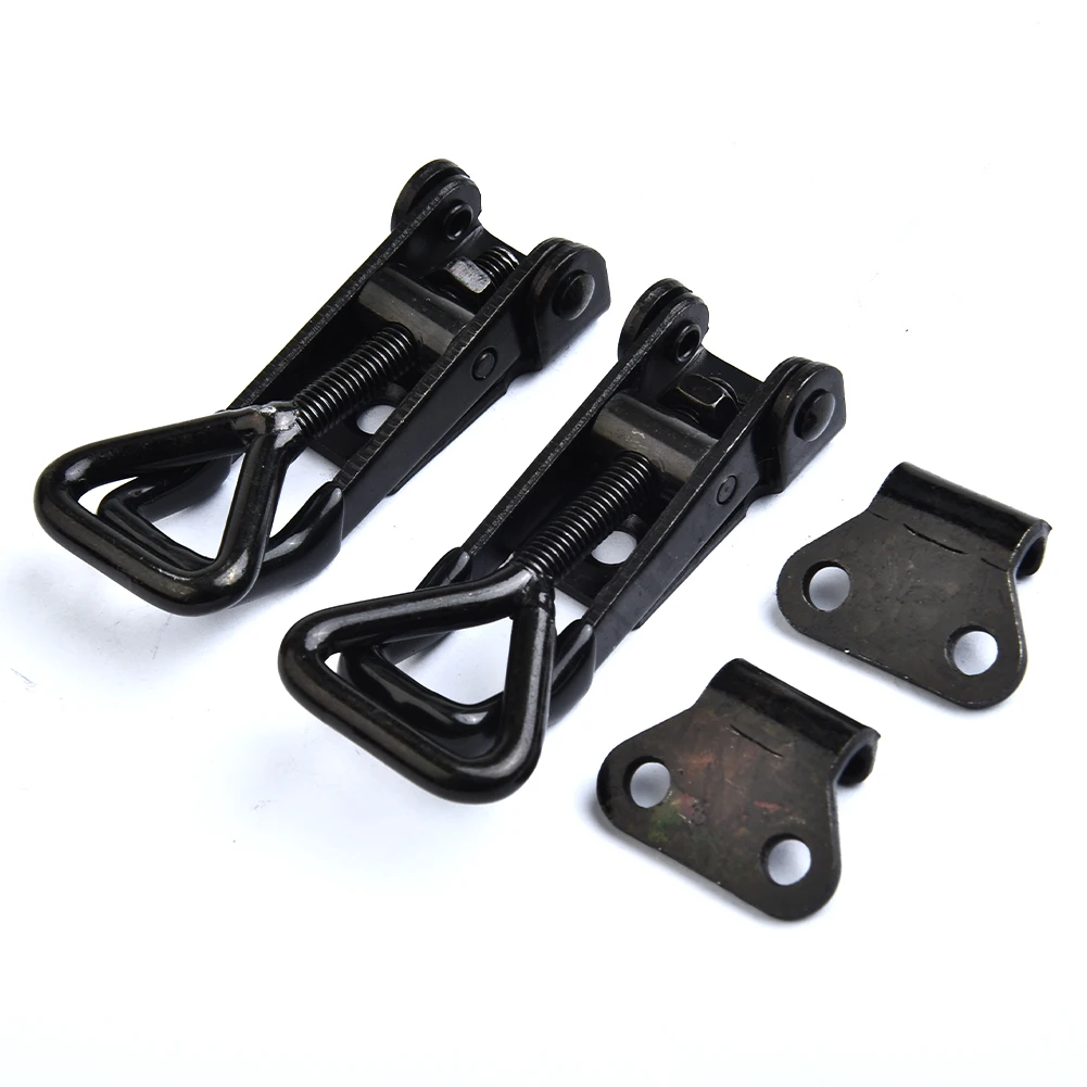 GH-4001 Black Adjustable Toggle Clamp Steel Hasp Catch Clip Quick Fixture 220lbs Multitool Metal Detector Taladro