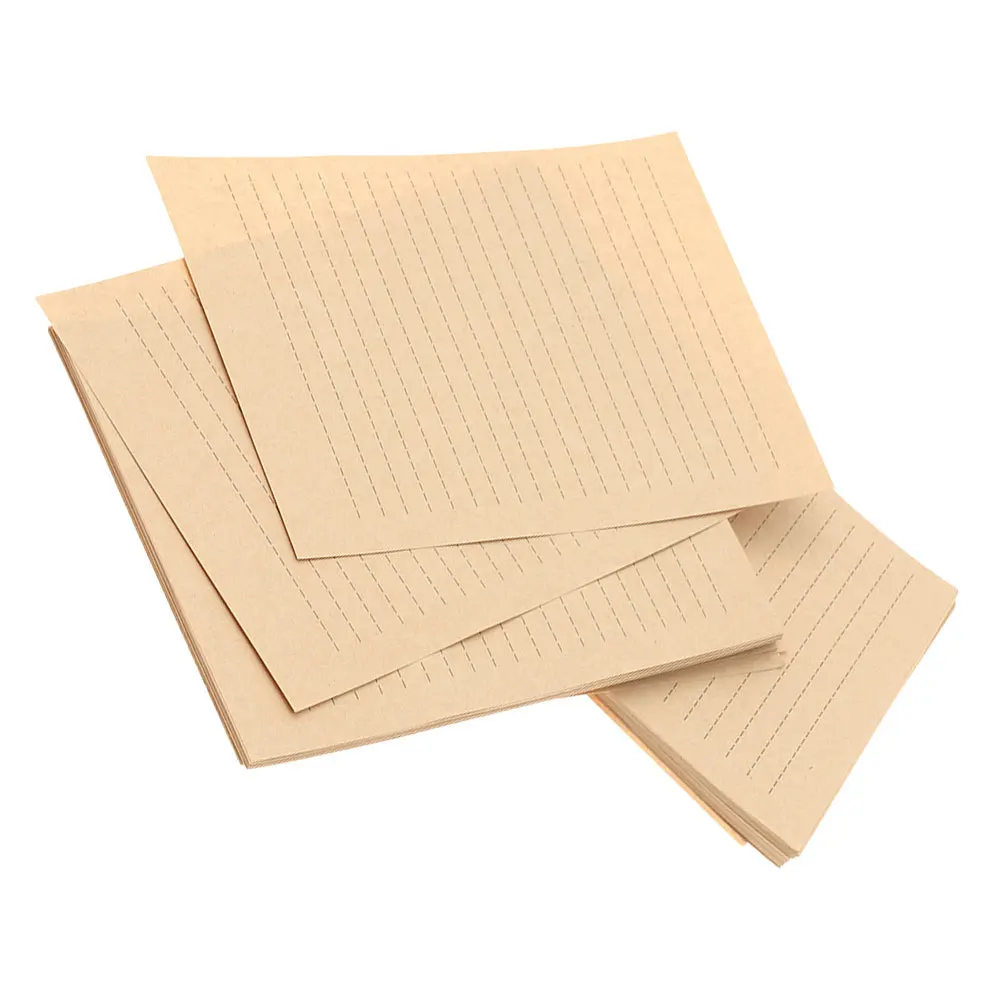 

200 шт., винтажная крафт-бумага с подкладкой, листы для письма для журналов, приглашений, канцелярские принадлежности в деревенском стиле, винтажная бумага с вкладышами из бумаги