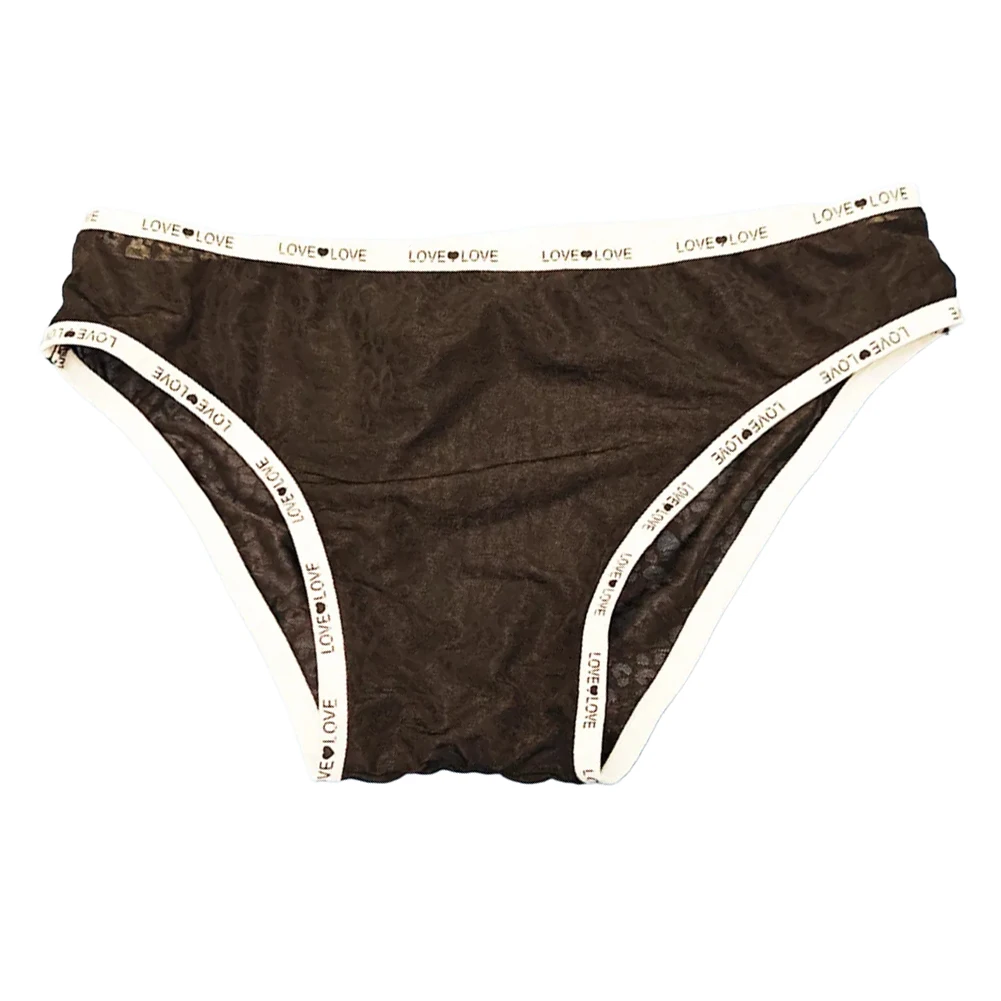 Men Printed Jacquard Briefs Ice Silk Lightweight Sheer Breathe Low-rise Panties