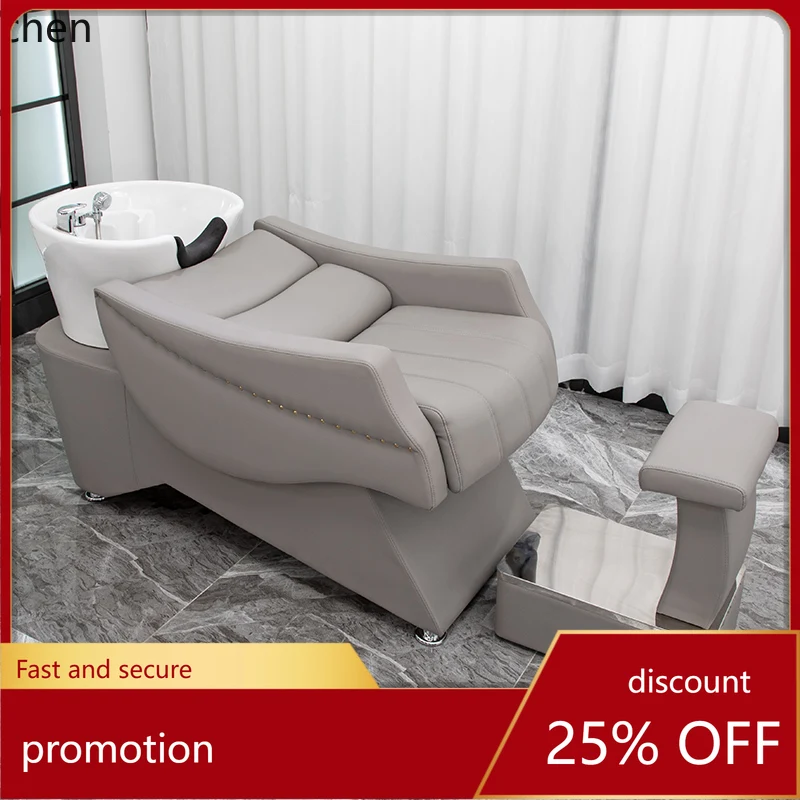 

HXL Shampoo Bed for Hair Salon, Specialized Hair Salon Washing Bed, Semi-Reclining Massage Bed