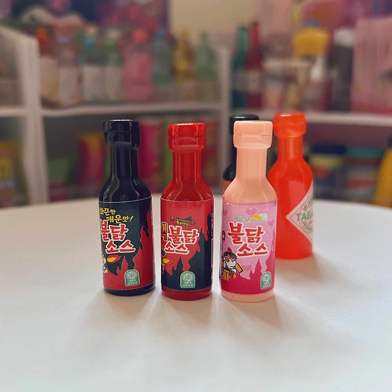 10pcs 소형 인형 집 주방 조미료 터키 국수 소스 모델 인형 집 액세서리 장식