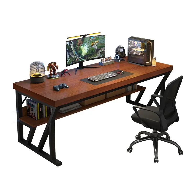 Modern Computer Desk Home Office Workstation Study Table for Bedroom Gaming Setup Simple Design Wooden Desktop Furniture