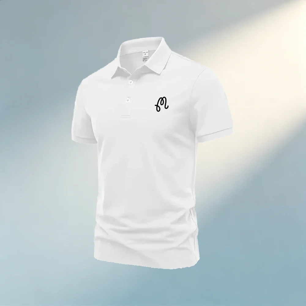 Men's Polo Shirts Casual Sport Short Sleeve Breathable Solid Color Regular Fit Summer Tops Daily Outdoor Tee Hot Hip Hop Style