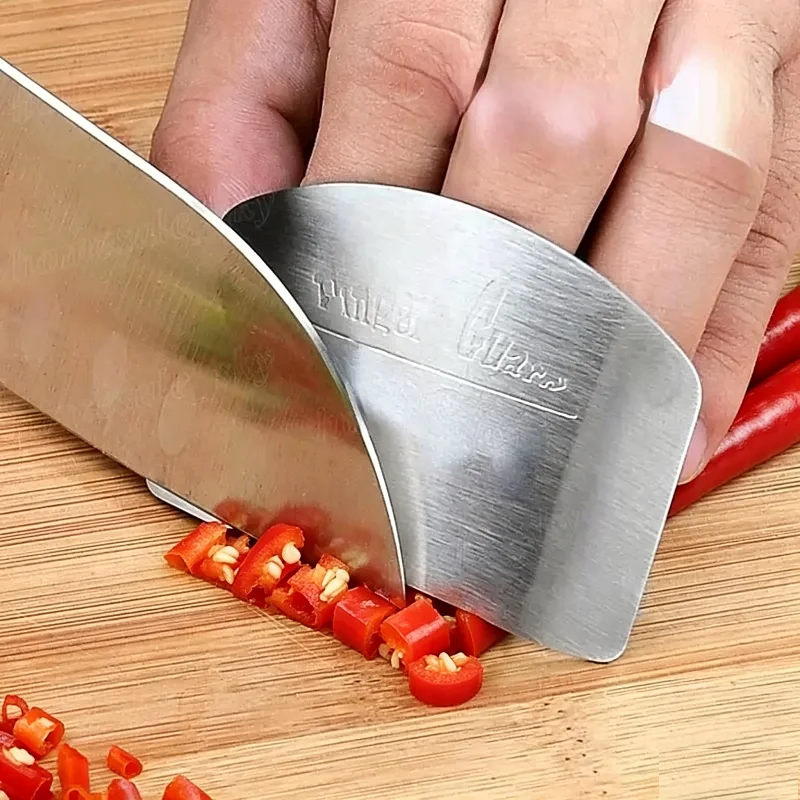 1PC Stainless Steel Finger Guard Anti Cut Shield Anti Slip Grip Safe Cutting Kitchen Tool for Cooking