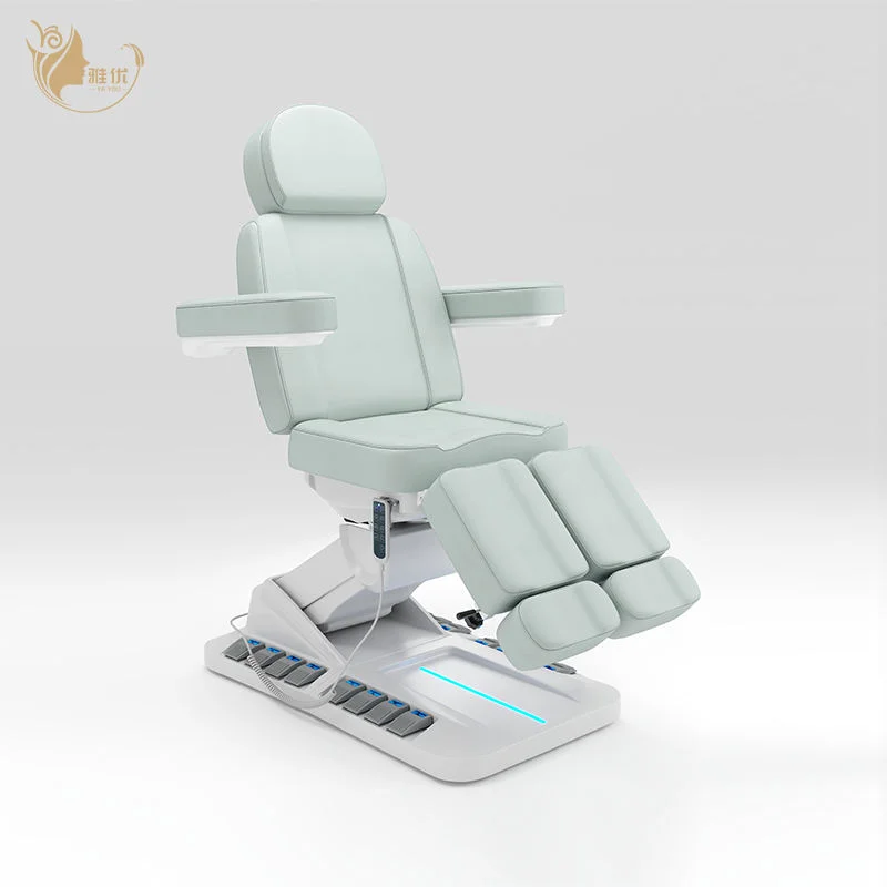 Buff Synthetic Leather Massage Table Metal Frame Salon Spa Commercial Furniture For Full Body Therapy