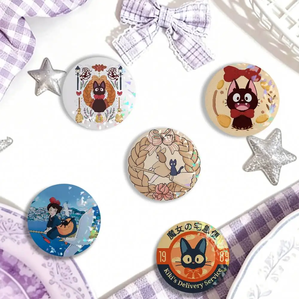 ANIME K-kikis-s Cartoon Laser Badge Creative Brooches Backpack Accessories Make Great Gifts For Friends Children