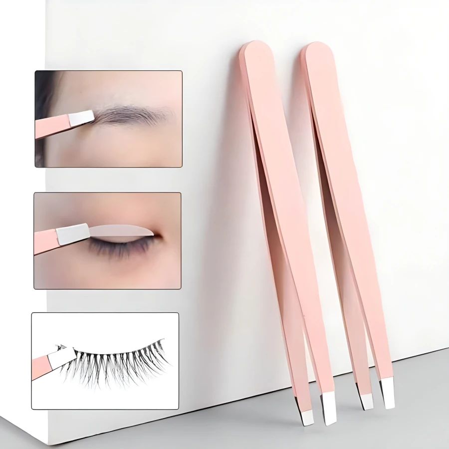 Roestvrijstalen wenkbrauwclip Wenkbrauw trimmen en plukken Precisiepincet Schuine 96-clip Valse wimpers Schoonheidstoolset
