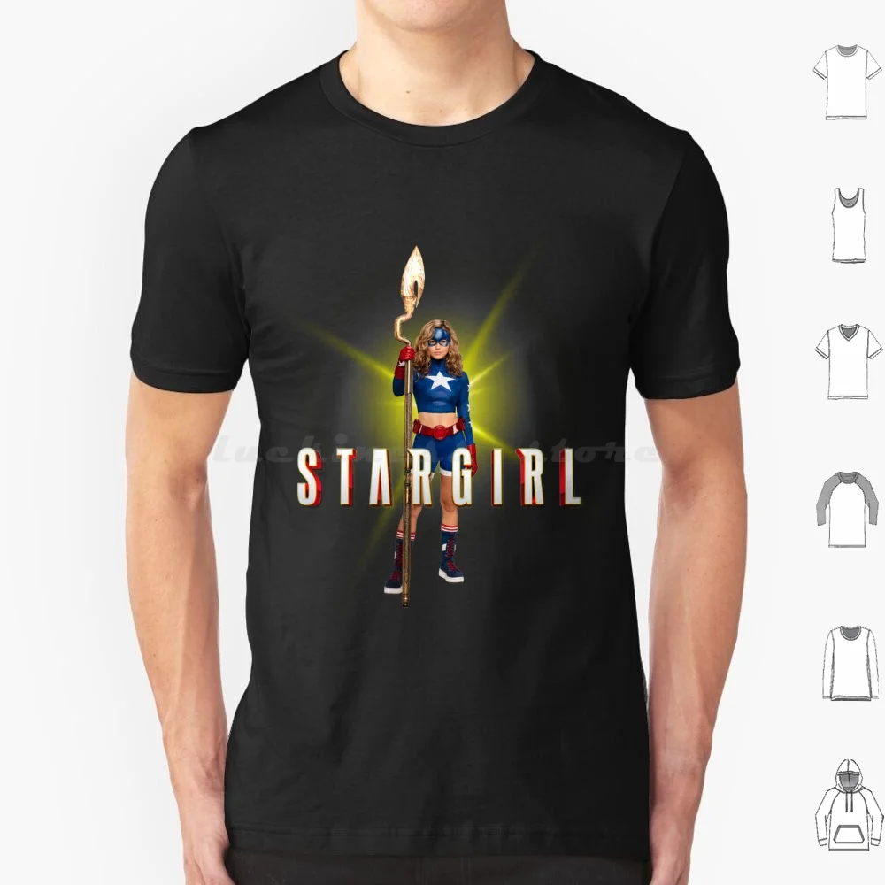 Camiseta Stargirl tamanho grande 100% algodão Stargirl Courtney Whitmore Star Girl Cw Superhero Arrowverse Brec Bassinger Vermelho Branco
