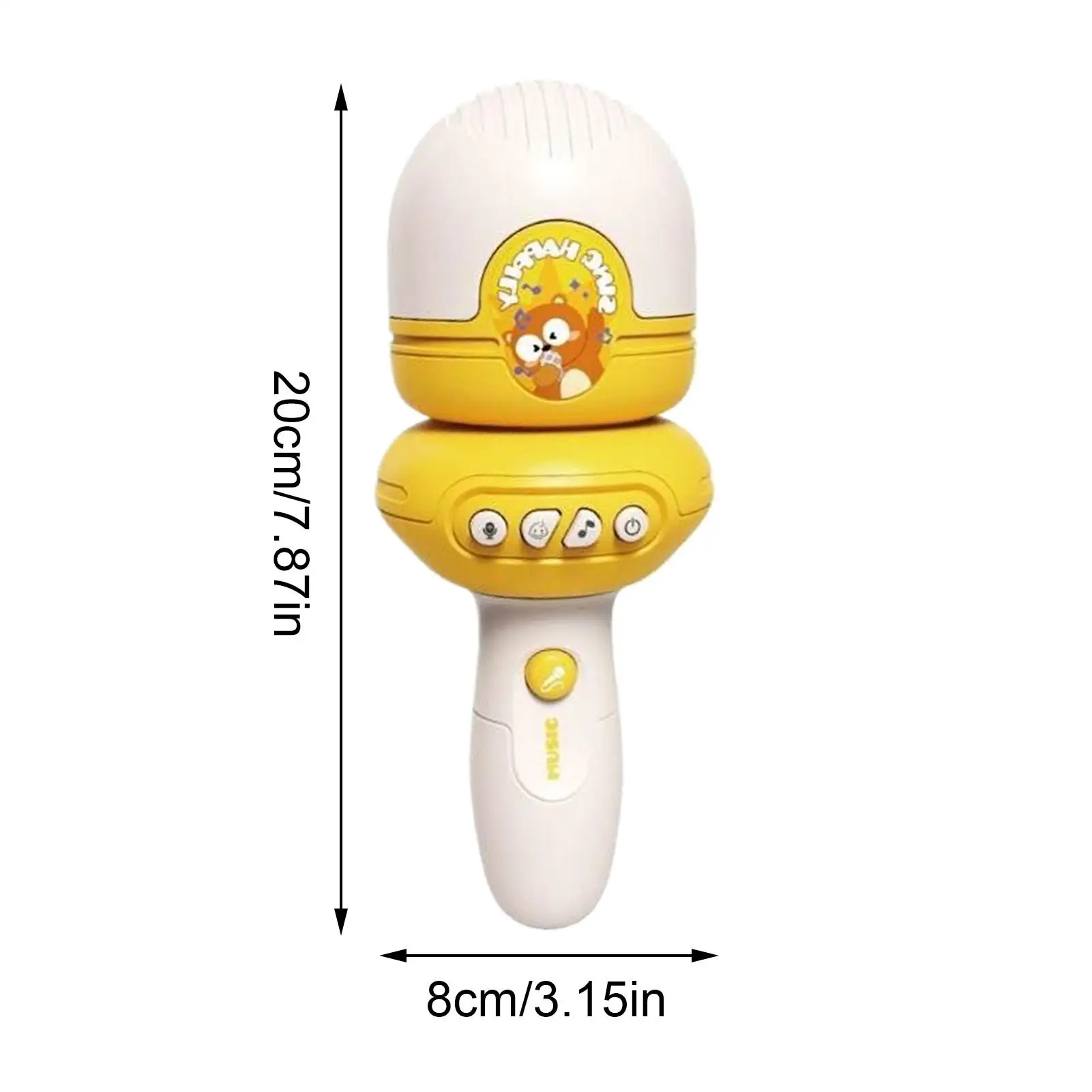 Microfone para crianças, máquina de karaokê, brinquedos, microfone, mudança de voz, dispositivo de canto com função de gravação para 3 anos de idade
