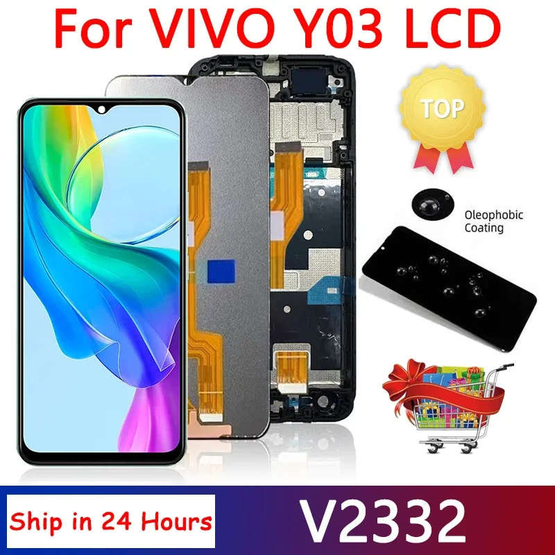 

Высококачественный ЖК-дисплей 6,56 дюйма для VIVO Y03 V2332, ЖК-дисплей для Vivo y03, запасная часть ЖК-дисплея