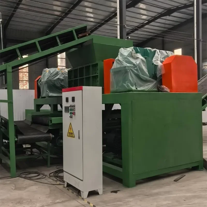 Granuladora de cable de cobre Heavy Industrial Tire Shredder Machine for Recycling Waste Tyres with Steel Wire Separator