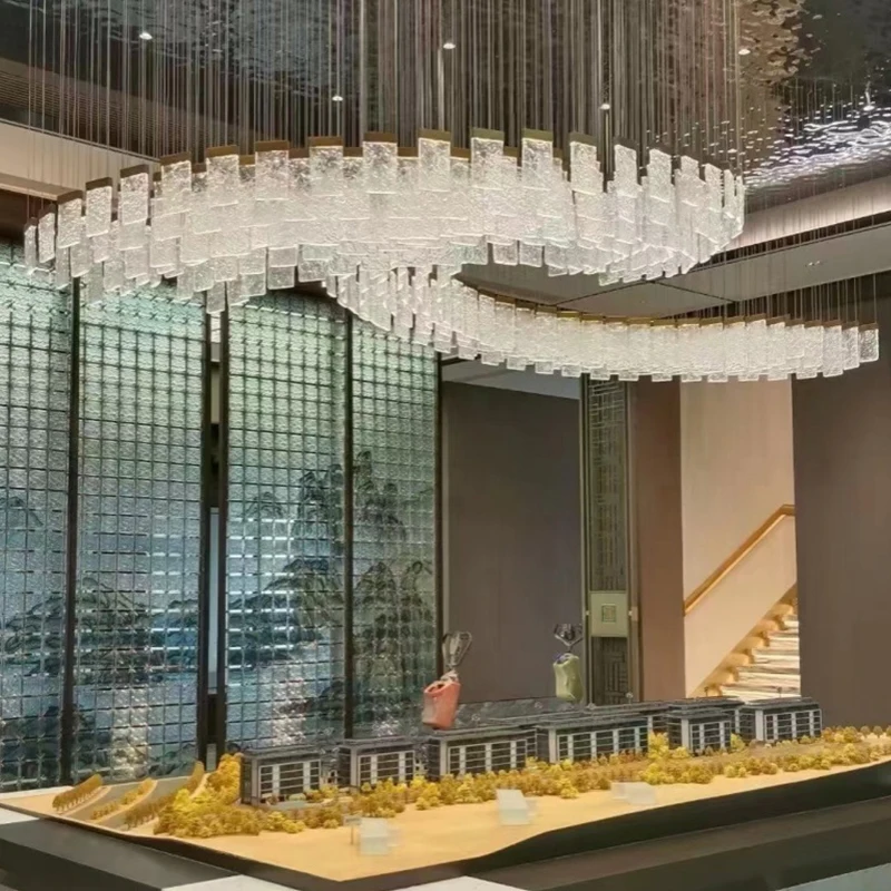 DUOMEIJU Modern Art Customized Large Crystal LED Chandelier for Living Room 3000K Warm White 360 Beam Angle 2-Year Warranty