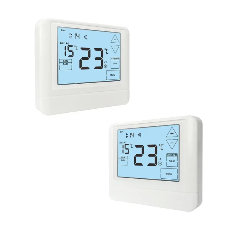 24V Air Conditioner WIFI Touch Screen Room Heat Pump Programmable Thermostat for Home White Smart Phone Control