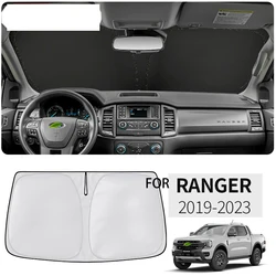 For Ford Ranger XLT&Sport 2019-2023 Front Window Sun Shade Car Nano-Insulat Windshield Sunshade Visor Auto Interior Accessories