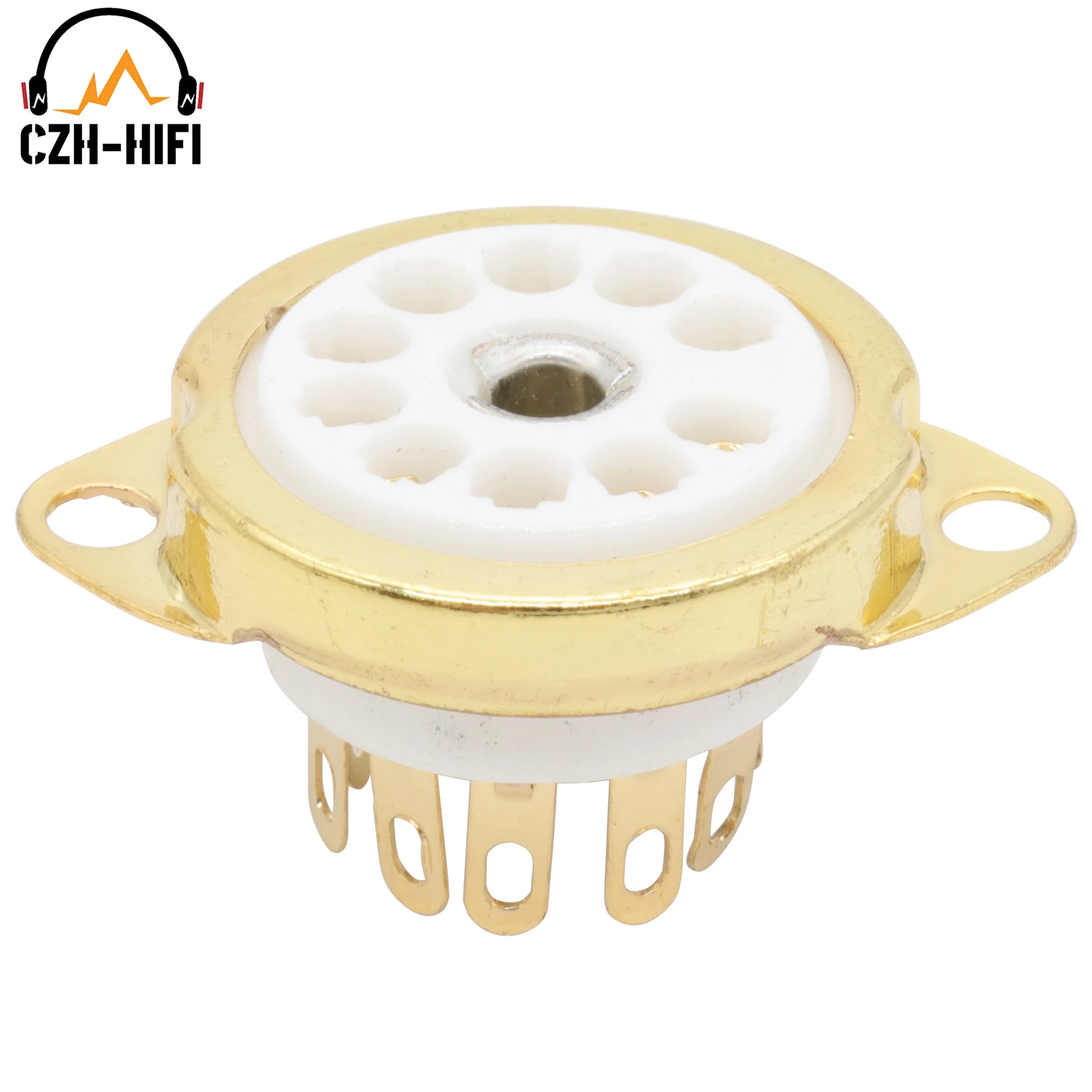 10 Uds. Base de válvula de electrones de enchufe de tubo de cerámica de 10 pines para amplificador de Audio Vintage 6X9 6U9 6AF9 6AB9 proyecto HIFI DIY