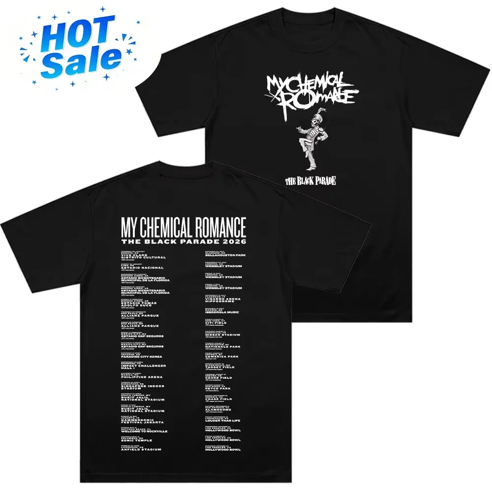 The Black Parade 2026 Tour T Shirt Rock Band My Chemical Romance Cotton Comfortable Clothes Women Men Trendy Graphic Tees Casual