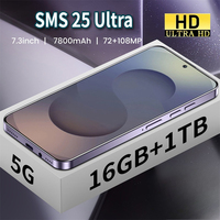 High-end Original SMS 25 Ultra Smartphone 16GB+1TB Mobile Phones Face Unlocked 7800mah Android Cellphones 5G Dual Sim Cell Phone