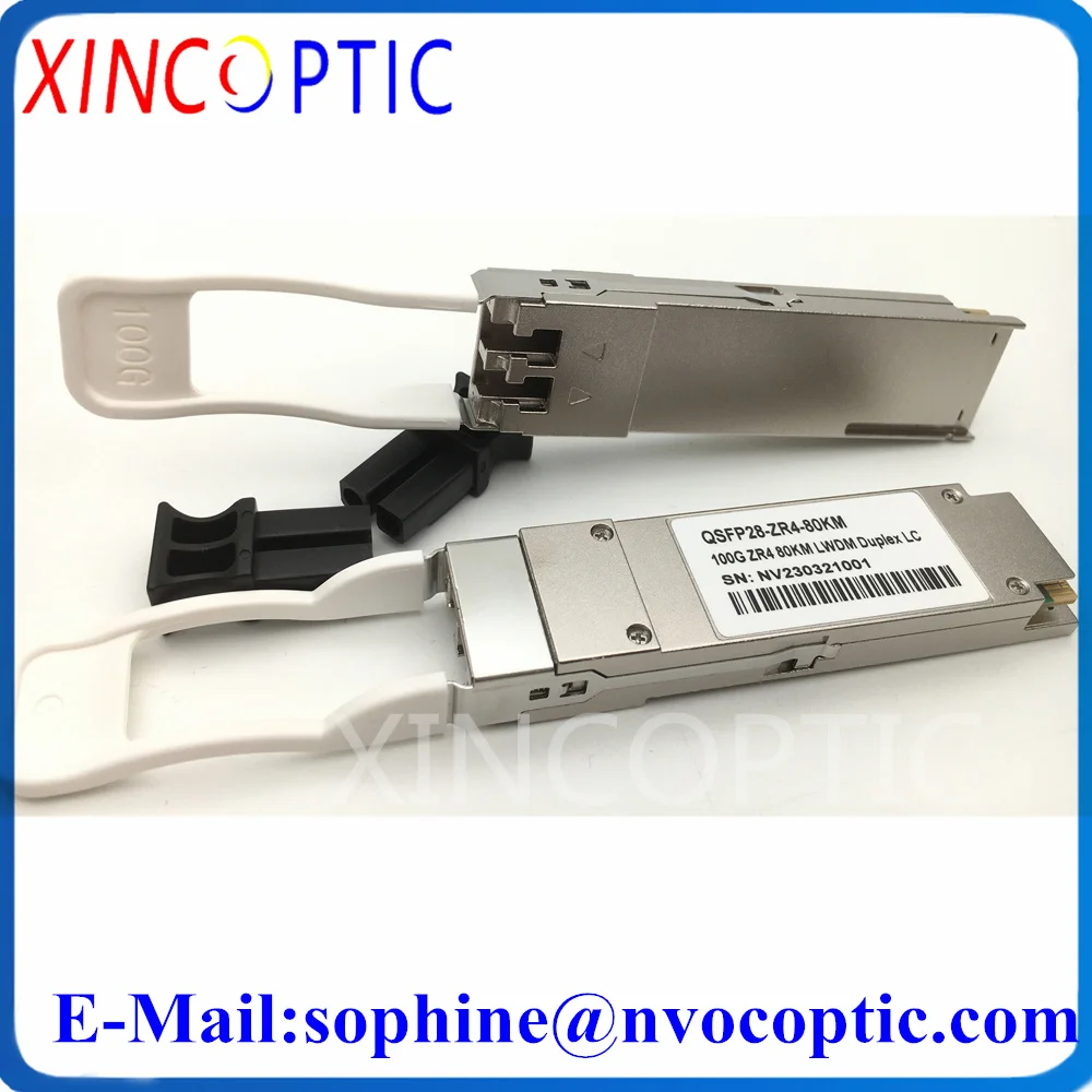 Free Shipping 100G QSFP28 ZR4 80KM Duplex LC Connector SMF OpticTransceiver QSFP28-100G-ZR4 LWDM Single Mode Dual Fiber Module