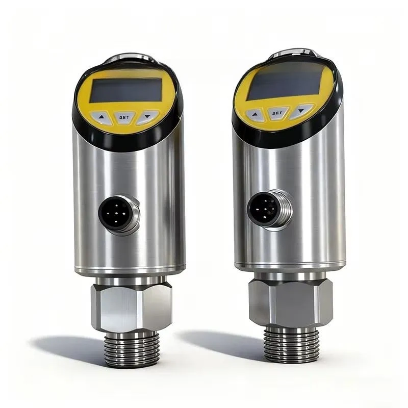 High Precision Stainless Steel IP67 Industrial Pressure and Temperature Transmitter with Display for Liquid Media 4-20mA