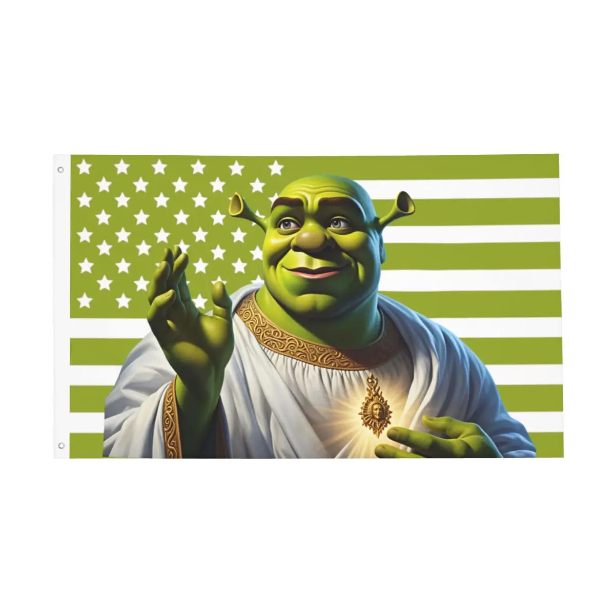 Shreks Holy Jesus Funny Flag Indoor Outdoor Banner Polyester Decoration Double Sided 2x3 3x5 4x6 5x8 FT Flags