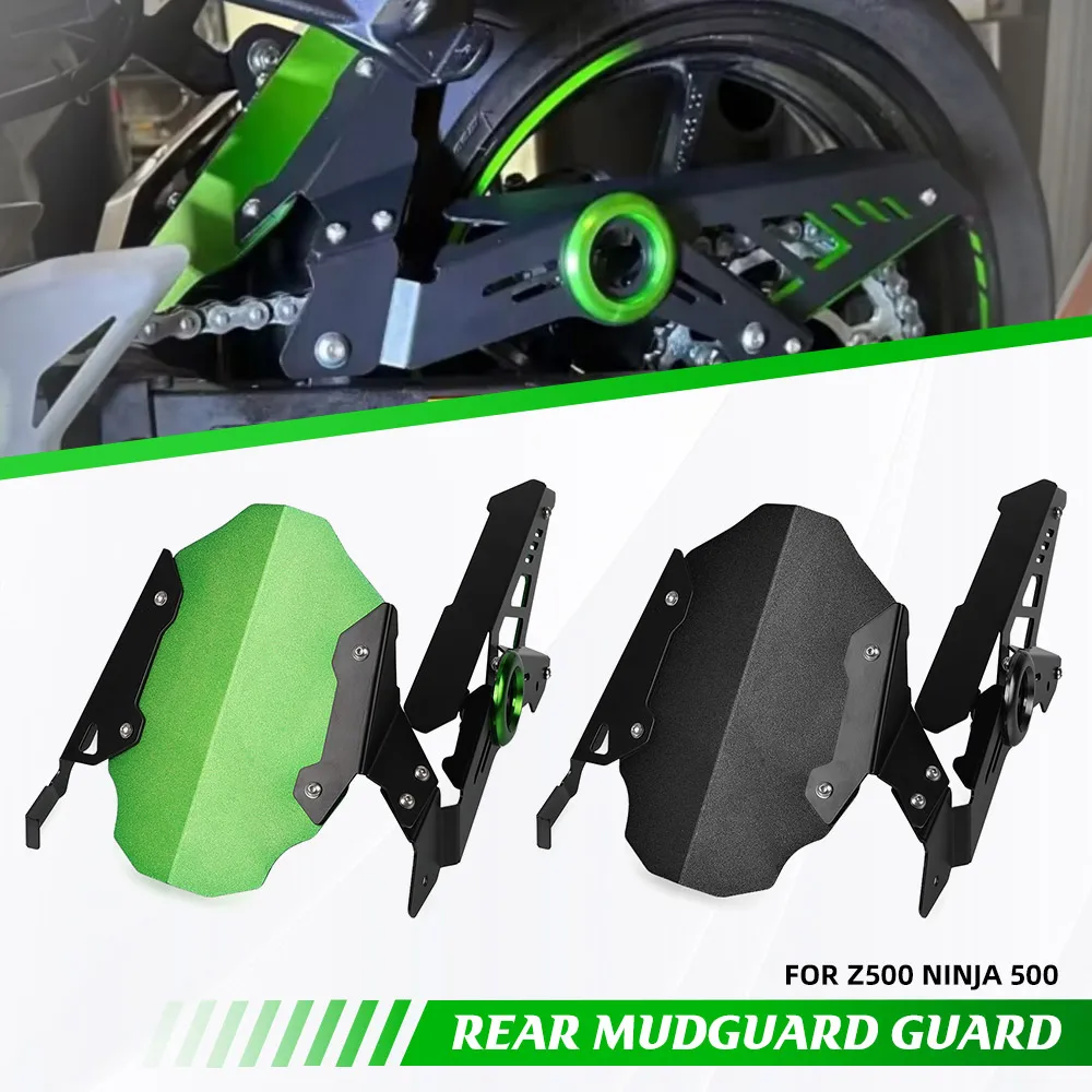 

For Kawasaki Z500 Ninja 500 Rear Fender Extender Mudguard Splash Guard Sprocket Chain Guard Cover Z 500 Ninja500 SE 2024 2025