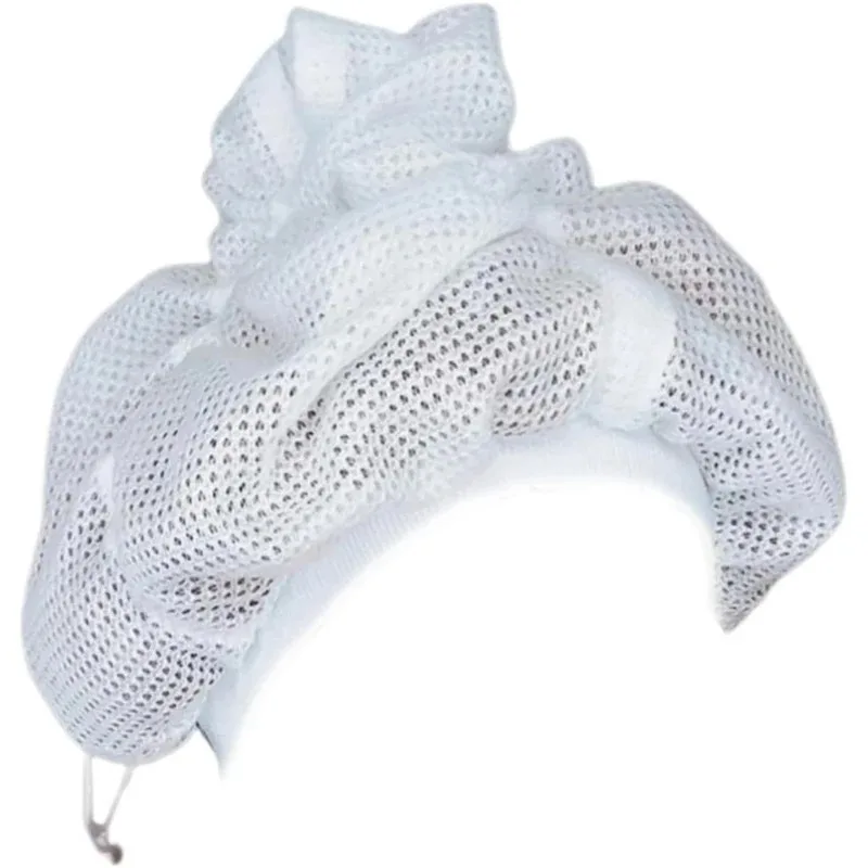 Microfiber Hair Drying Bonnet for Curly Hair, Drawstring Adjustable Net Plopping Cap for Long Hair, Fast Drying Blowdryer Cap,