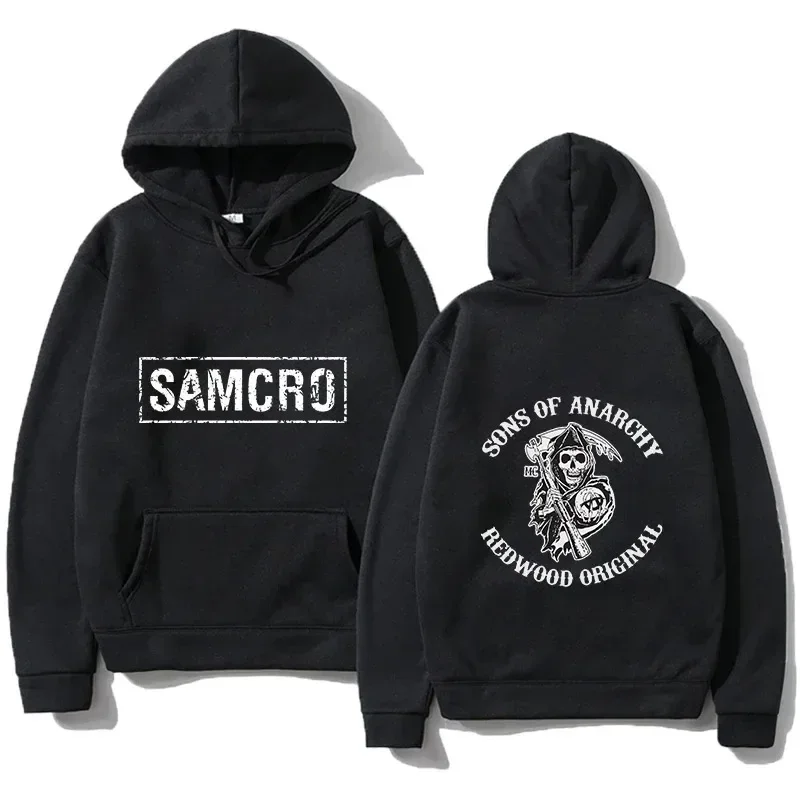 SoA-Sons of Anaarrchy SAAMMCRO Graphics Hoodie for Men Streetwear Rock Punk Sweatshirts Man Harajuku Trend Vintage Oversized Hoo