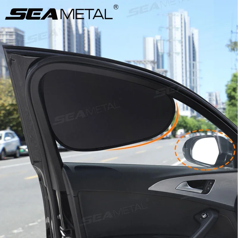 

4-Layer Car Side Window Sun Shade Ultra-Light Electrostatic Curtains 99.9% UV Blocker Foldable Sun Protection for Baby & Kids