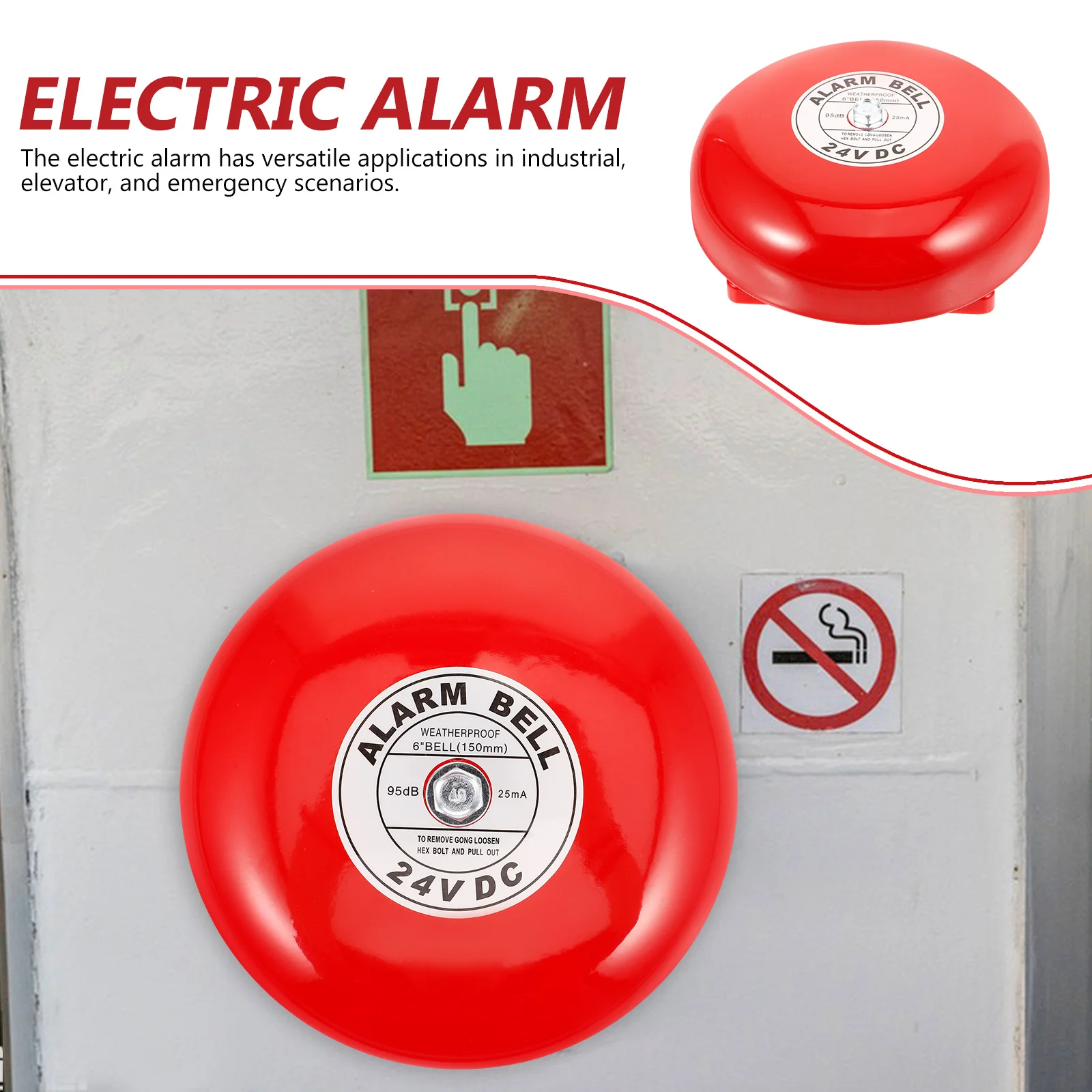 Alarm Loud Ringing Bell Multi Purpose Security Extra Doorbell for Strike Type