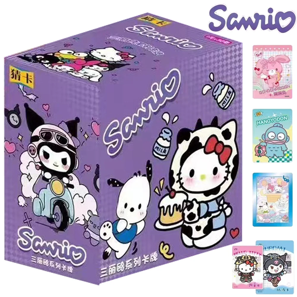 

Оптовая продажа, детская карта Sanrio Hello Kitty, My Melody Kuromi Pom Purin, Ограниченная Коллекция игр, детские подарки