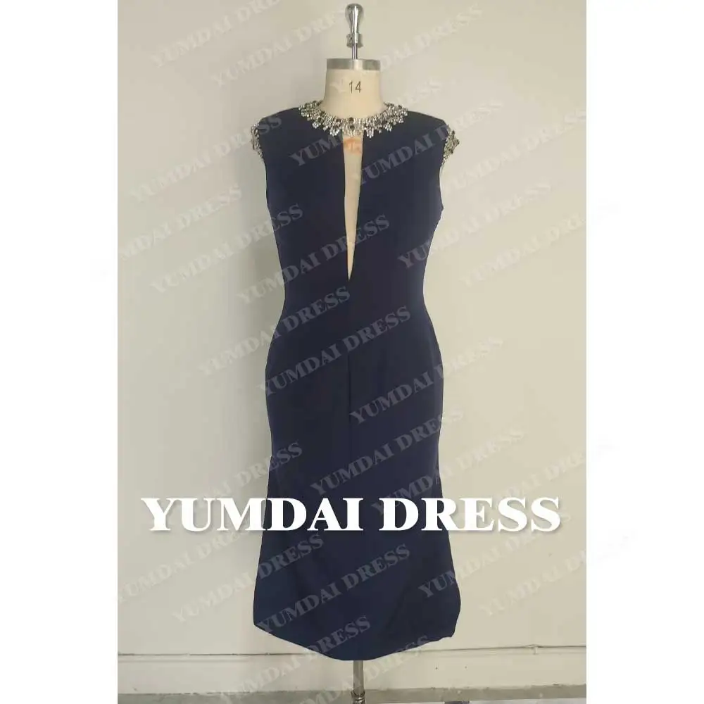 YUMDAI Gorgeous Dubai Beaded Evening Dress Sparkle Rhinestone Special Occasion Mom Dress Formal Dress  Long Wedding Party Dress