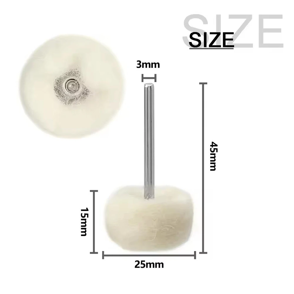 Mini Wool Fiber Grinding Sanding Head Abrasive Disc Felt 3mm Shank Buffing Wheel Metal Polish Brush Drill Rotary Tool Accessory