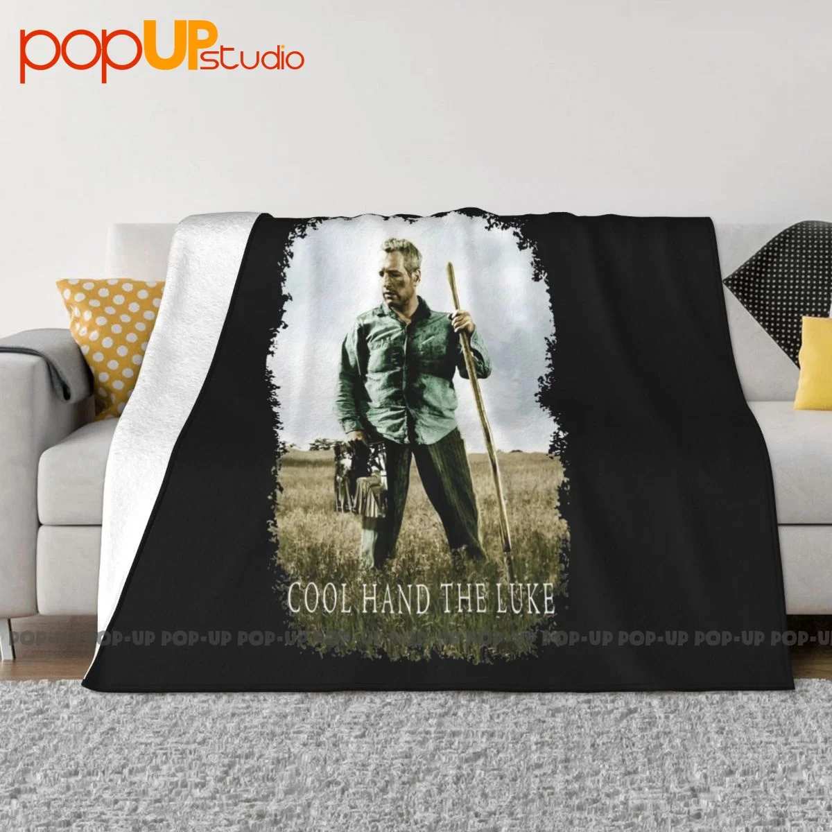 Cool Hand The Luke Men 1967 Movie Paul Newman Blanket Raschel High-Grade Faux Fur Throw