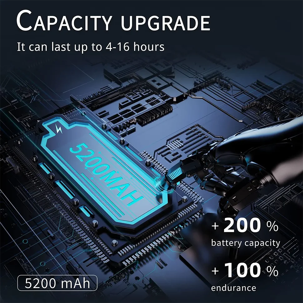 2024 5200 мА/ч перезаряжаемый портативный шейный вентилятор 360 ° охлаждение портативный мощный ветровой вентилятор с регулируемой скоростью бесшумный беслопастной шейный вентилятор
