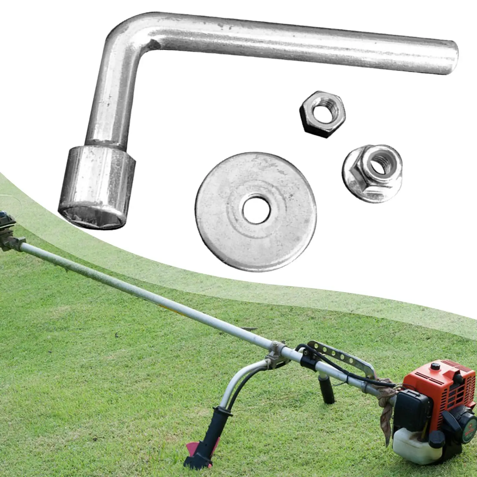 8mm Socket Wrench for Electric Grass Trimmer, Sturdy, Metal, Portable, Compact Repair Tool view 3