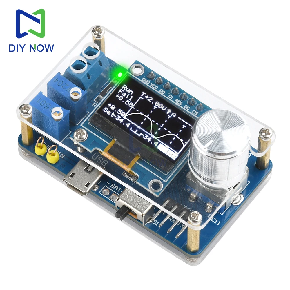 Electronic DIY Oscilloscope Kit STC8K8A 0.96-inch DOS LCD Display Digital Oscilloscope Kit STC MCU Practice Parts DC 5V