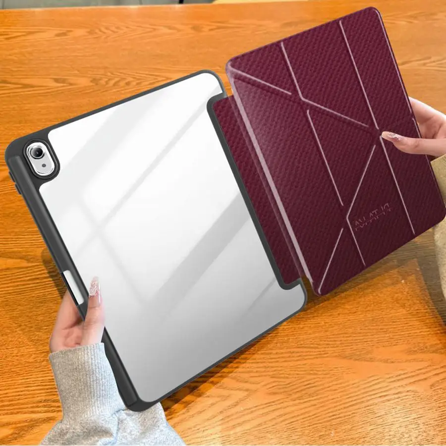 Maroon Texture Pattern Tablet Case For Samsung For Galaxy Tab S10 A11 Plus S7+ S8+ 12.4 inch S9 FE S7 FE S8 S9+ A8 2022 S6 Lite